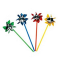 Pinwheel w/ Logo, MUSTACHE Plastic 4" dia